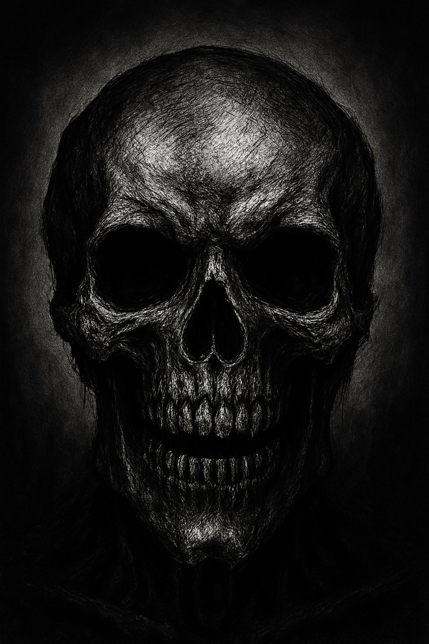 Dark Skull ~ Canvas Print (20.3 x 30.5 cm)