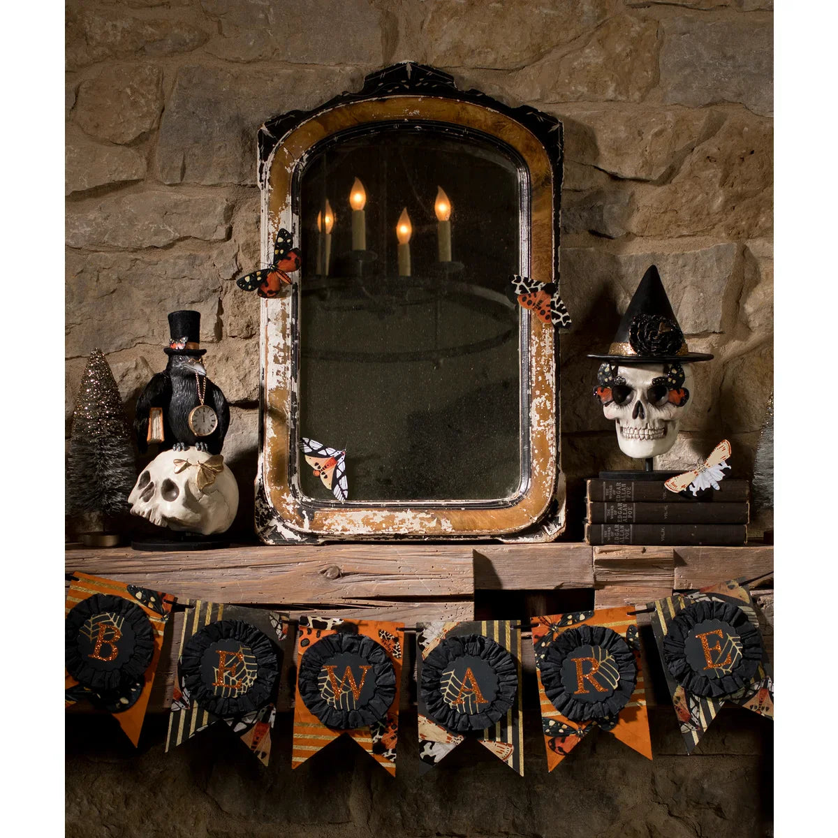 Midnight Crow On Skull by Bethany Lowe Designs-2