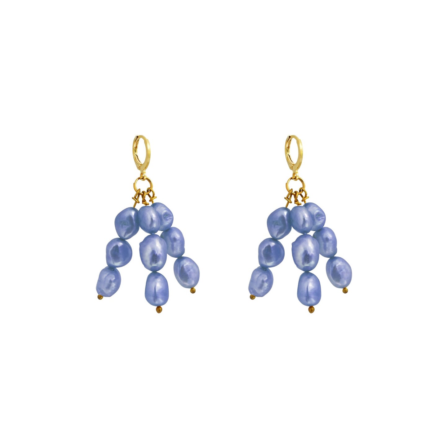 Blue freshwater pearl earrings | by Ifemi Jewels-1